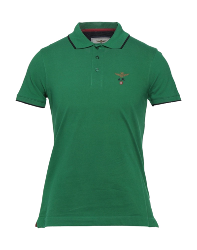 Shop Aeronautica Militare Polo Shirts In Green