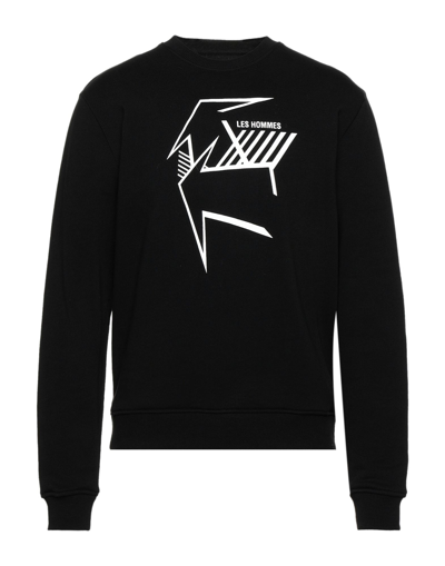 Shop Les Hommes Man Sweatshirt Black Size S Cotton