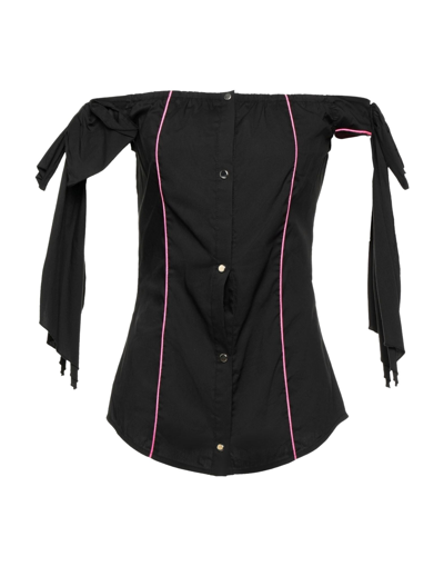 Shop Babylon Woman Shirt Black Size 6 Cotton, Polyamide, Elastane