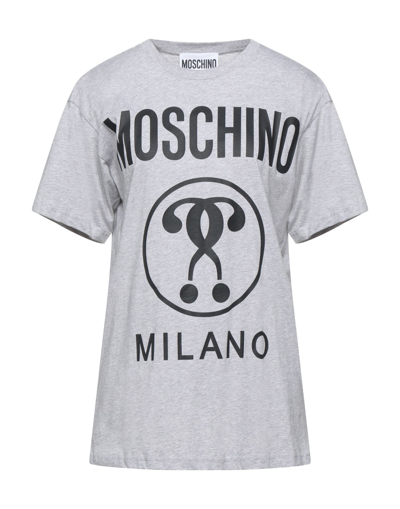 Shop Moschino T-shirts In Light Grey