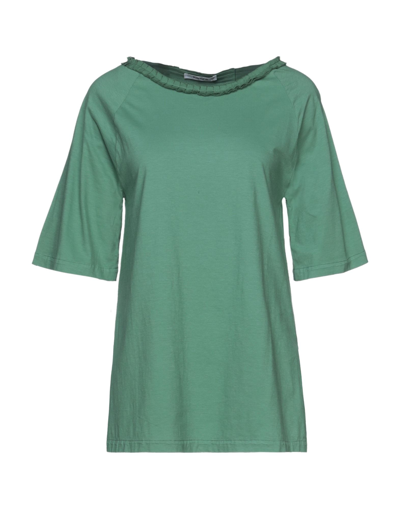 Shop Kangra Cashmere Woman T-shirt Green Size 6 Cotton, Elastane