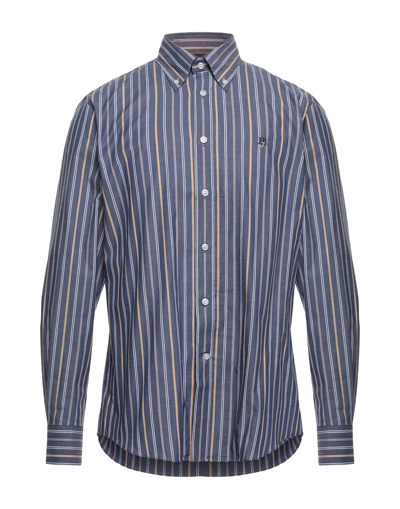 Shop Harmont & Blaine Man Shirt Midnight Blue Size S Cotton