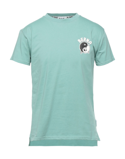 Shop Berna Man T-shirt Light Green Size Xxl Cotton