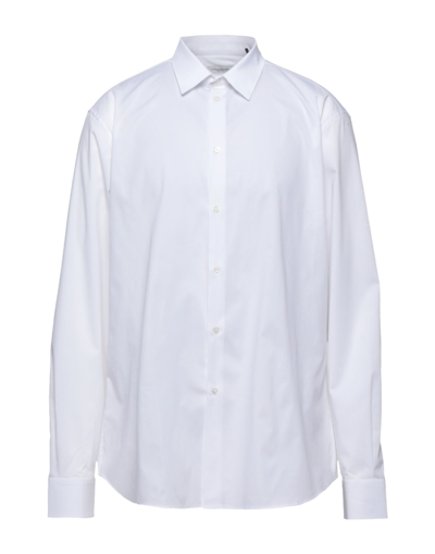 Shop Paolo Pecora Man Shirt White Size 17 ½ Cotton, Elastane
