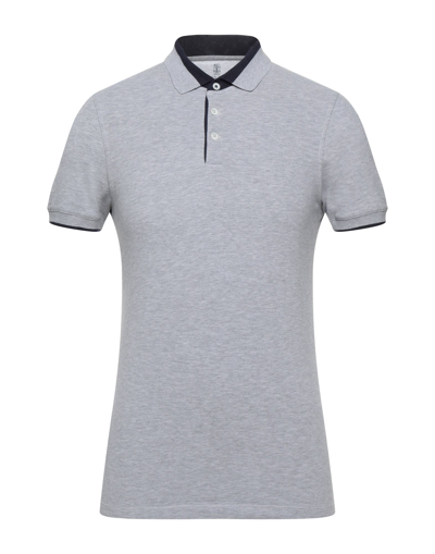 Shop Brunello Cucinelli Polo Shirts In Grey