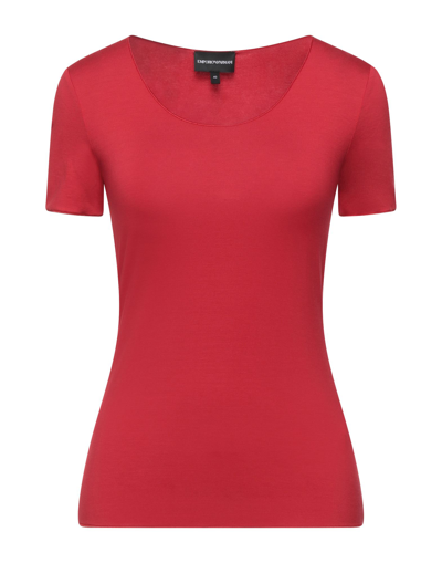 Shop Emporio Armani Woman T-shirt Red Size 14 Viscose, Elastane
