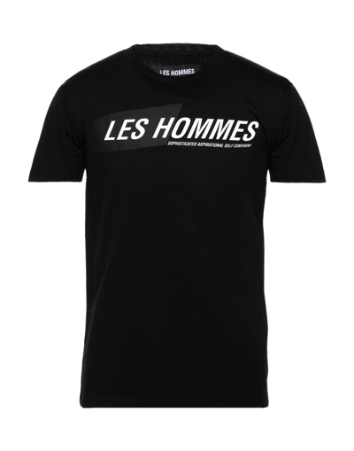 Shop Les Hommes Man T-shirt Black Size M Cotton