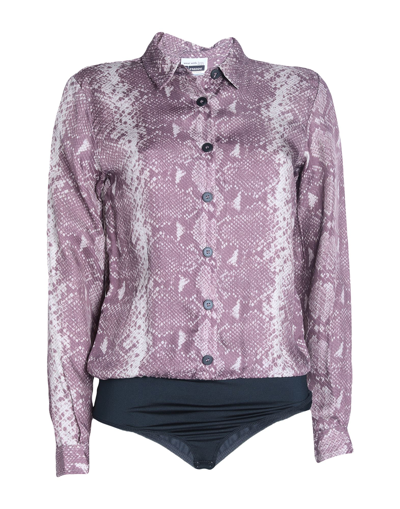 Shop Freddy Woman Shirt Mauve Size M Cupro, Viscose, Polyester, Elastane In Purple