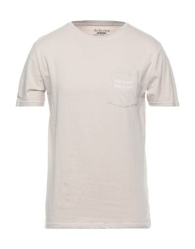 Shop Jeckerson Man T-shirt Beige Size Xxl Cotton, Elastane