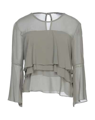 Shop Luvi Milano Blouses In Military Green