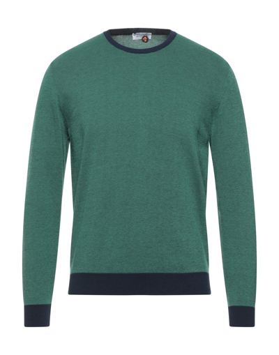Shop Heritage Man Sweater Green Size 40 Cotton