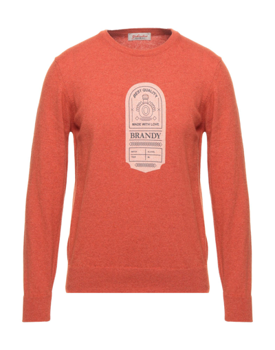 Shop Gabardine Man Sweater Orange Size Xxl Wool, Viscose, Nylon, Cashmere