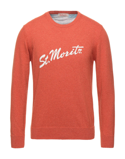 Shop Gabardine Man Sweater Orange Size S Wool, Viscose, Nylon, Cashmere