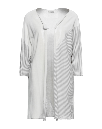 Shop Crea Concept Woman Cardigan Grey Size 6 Viscose, Nylon, Linen, Polyester