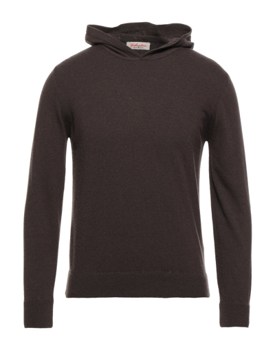 Shop Gabardine Man Sweater Dark Brown Size L Wool, Viscose, Nylon, Cashmere