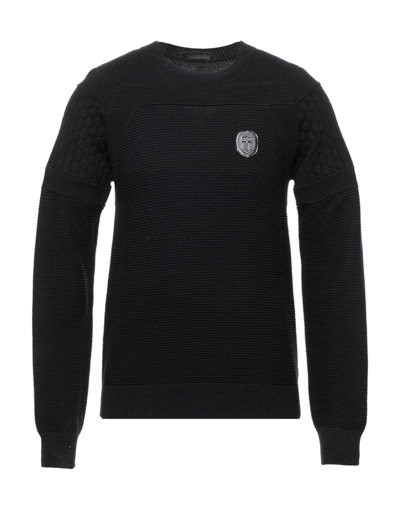 Shop Frankie Morello Man Sweater Black Size M Polyester, Acrylic, Polyamide, Wool