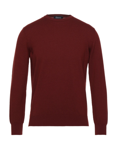 Shop Drumohr Man Sweater Brick Red Size 38 Wool, Cashmere
