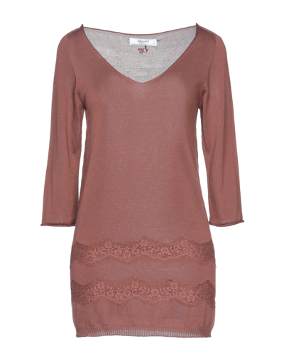 Shop Blugirl Blumarine Woman Sweater Brown Size 6 Silk, Acrylic