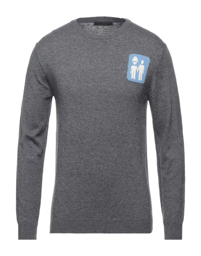 Shop Frankie Morello Sweaters In Steel Grey