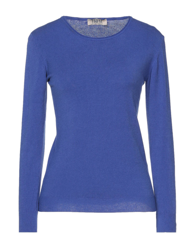 Shop Tsd12 Woman Sweater Bright Blue Size L Modal, Acrylic, Polyamide