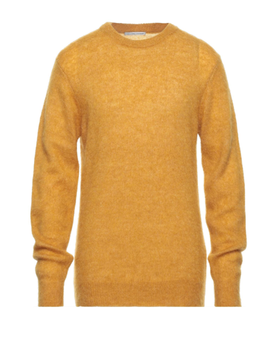 Shop Grey Daniele Alessandrini Man Sweater Ocher Size 36 Acrylic, Polyamide, Wool, Mohair Wool In Yellow