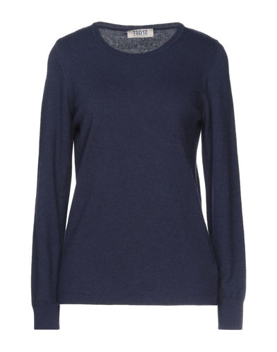 Shop Tsd12 Woman Sweater Midnight Blue Size M Wool, Viscose, Polyamide, Cashmere