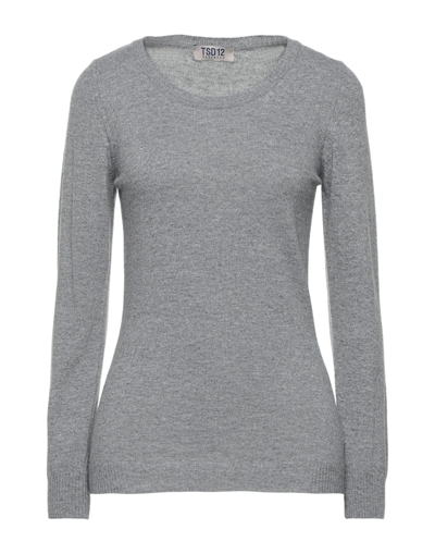 Shop Tsd12 Woman Sweater Grey Size Xl Viscose, Wool, Polyamide, Cashmere