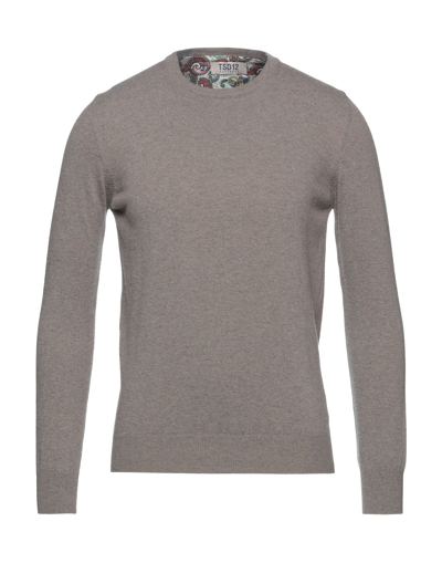 Shop Tsd12 Man Sweater Khaki Size Xxl Merino Wool, Viscose, Polyamide, Cashmere In Beige
