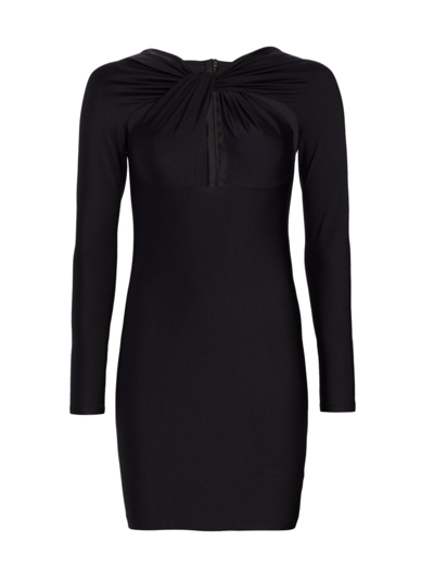 Shop Coperni Long Sleeve Cut-out Minidress In Black
