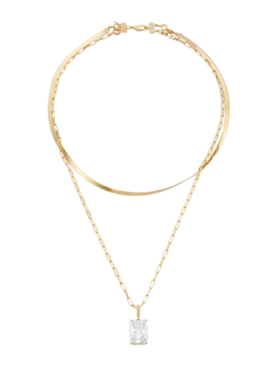 Shop Adriana Orsini Women's Veritas 18k-gold-plated & Cubic Zirconia Necklace Set