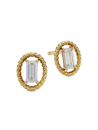 Shop Adriana Orsini Women's Veritas 18k Goldplated Cubic Zirconia Earrings
