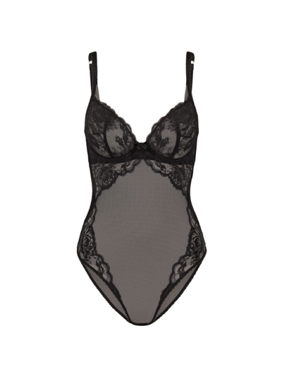 Shop Agent Provocateur Yara Lace Bodysuit In Black