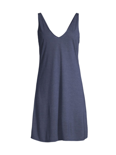 Shop Natori Women's Short V-neck Nightdress In Night Blue
