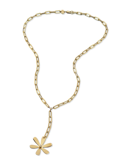 Shop Jennifer Zeuner Jewelry Women's Paula 14k-gold-plated & Diamond Lariat Necklace