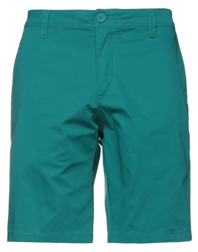 Shop Armani Exchange Shorts & Bermuda Shorts In Deep Jade