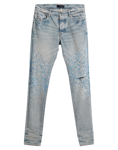 Shop Amiri Man Jeans Blue Size 34 Cotton, Elastomultiester, Elastane