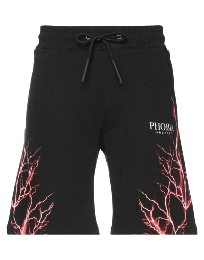 Shop Phobia Archive Man Shorts & Bermuda Shorts Black Size Xl Cotton