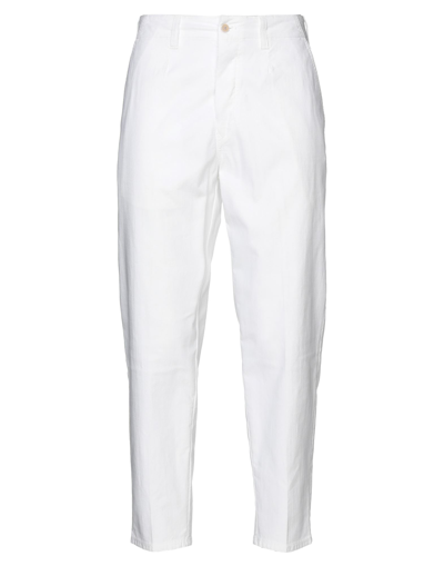 Shop Don The Fuller Man Pants White Size 35 Cotton, Elastane