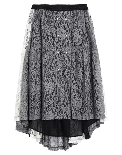 Shop Koché Woman Midi Skirt Grey Size M Polyamide, Viscose
