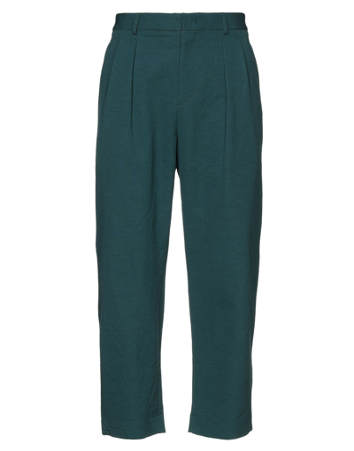 Shop Valentino Pants In Emerald Green