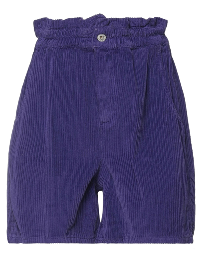 Shop Dixie Woman Shorts & Bermuda Shorts Purple Size Xs Cotton