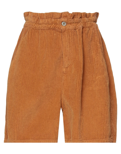Shop Dixie Woman Shorts & Bermuda Shorts Camel Size M Cotton In Beige