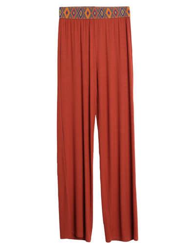 Shop Le Sarte Del Sole Woman Pants Rust Size S Viscose, Elastane In Red