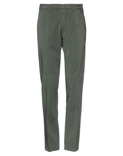 Shop Angelo Nardelli Man Pants Military Green Size 28 Cotton, Elastane