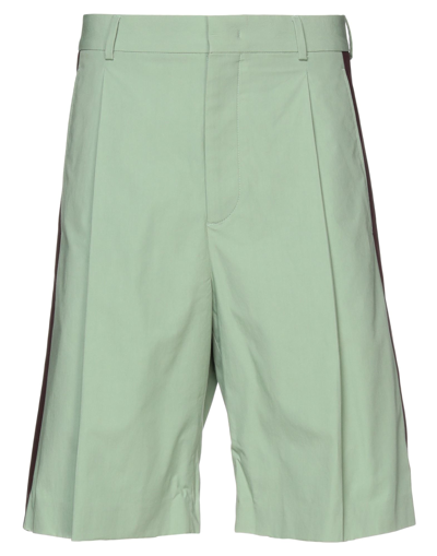 Shop Valentino Garavani Man Shorts & Bermuda Shorts Light Green Size 34 Cotton