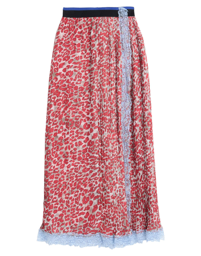 Shop Koché Woman Maxi Skirt Red Size M Polyester, Polyamide, Viscose