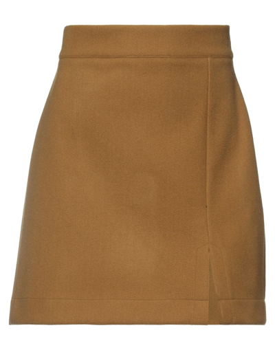 Shop Haveone Woman Mini Skirt Military Green Size Xs Acrylic, Polyester, Wool