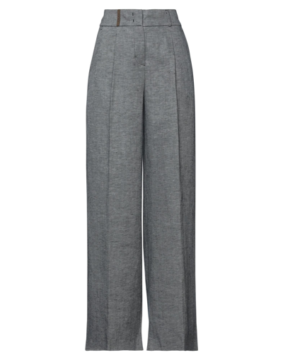 Shop Accuà By Psr Woman Pants Midnight Blue Size 6 Viscose, Linen, Soft Leather