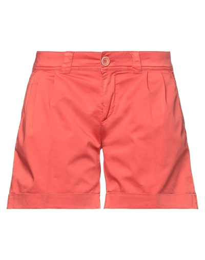 Shop Barba Napoli Woman Shorts & Bermuda Shorts Red Size 28 Cotton, Elastane