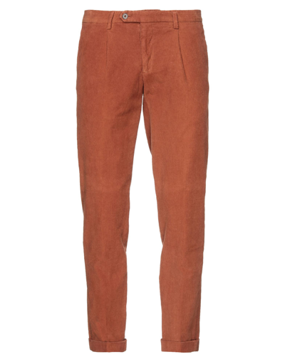 Shop Betwoin Man Pants Rust Size 40 Cotton, Elastane In Red